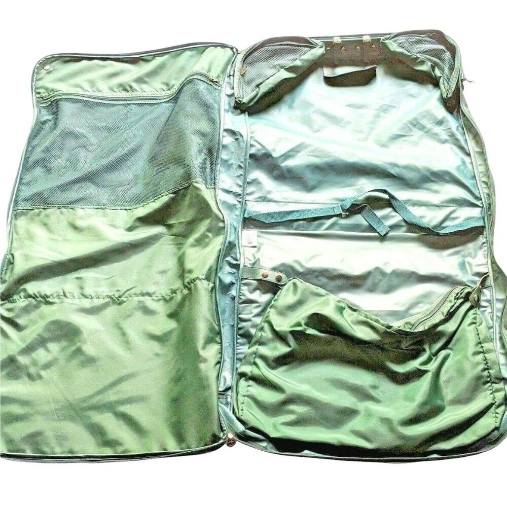 Airway USA Garment Bag 72" Green Nylon Travel Suit Carrier - Picture 7 of 11